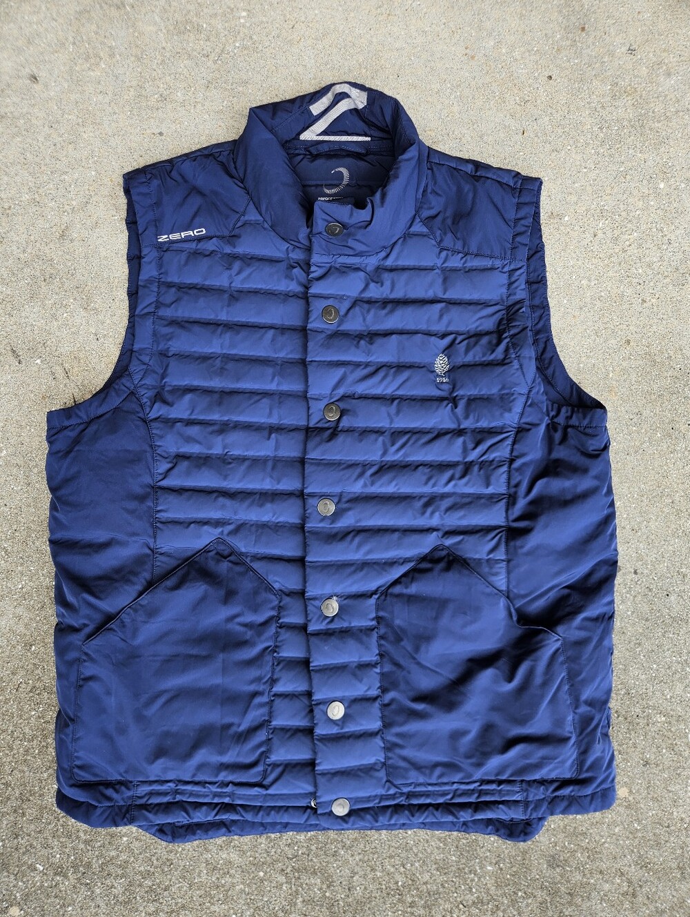 Zero Restriction Puffy Vest Men's Size Large Blue Pre-owned